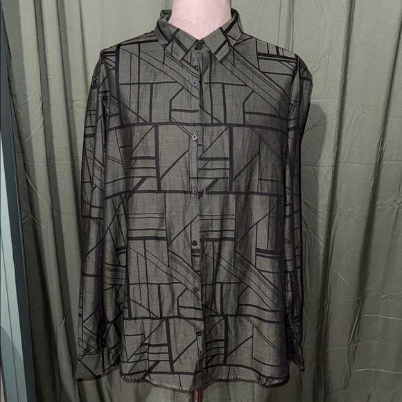 Alfani Other - Alfani Men's Abstract Black and Gray Shirt